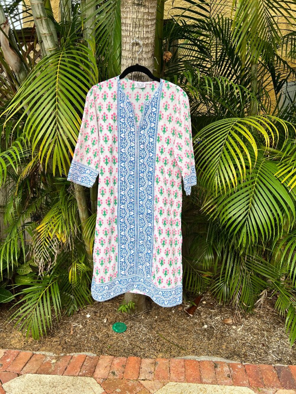 SZ Blockprints J Crew Coverup Tunic Kaftan Women's Size Small